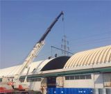 山东潍坊某24m跨白色拱形屋顶拆换翻新项目
