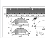 湖南株洲某厂家座做废料堆棚落地拱设计图