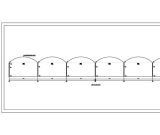 四川土溪某厂家六连跨安装拱形屋顶施工图